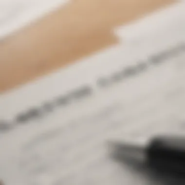 Close-up of a loan agreement with a pen