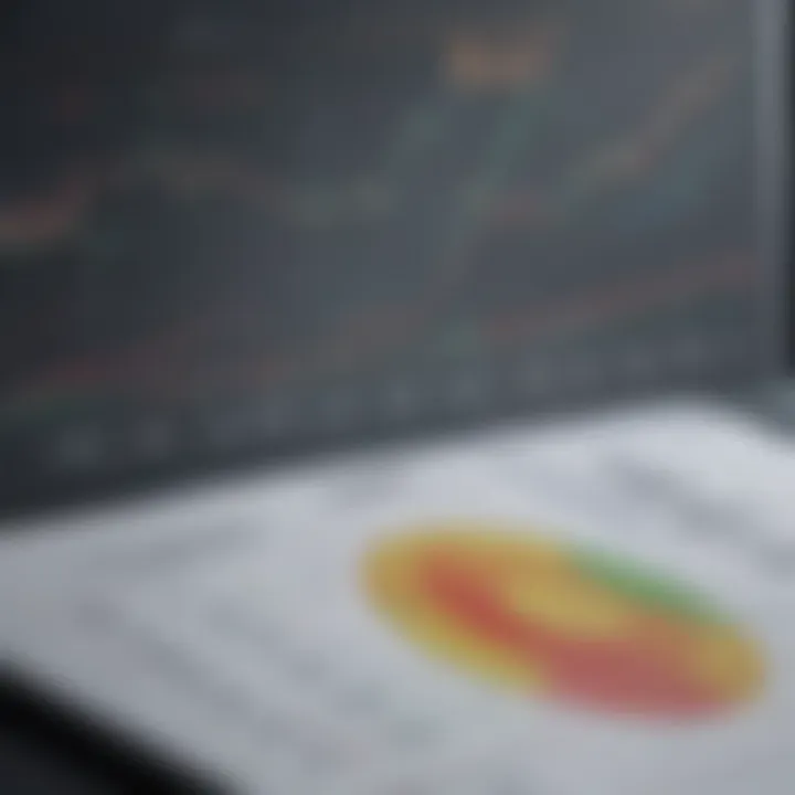 A graph depicting investment performance before and after using stock selection software