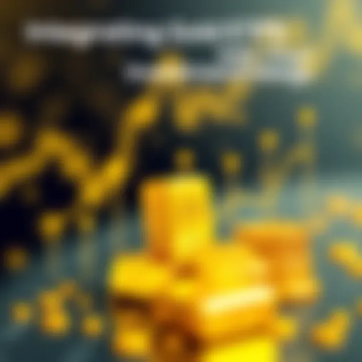 Visual representation of strategies for incorporating gold ETFs into an investment portfolio