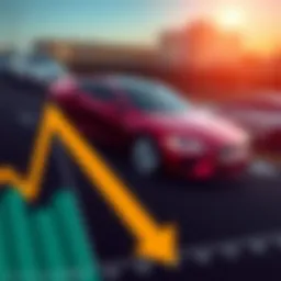 Graph showcasing auto loan refinance rates trends