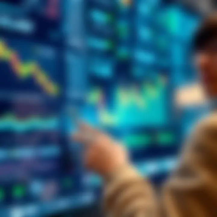 User engaging with financial data on a digital platform