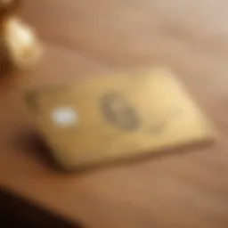 Elegant American Express Gold Card displayed on a wooden table