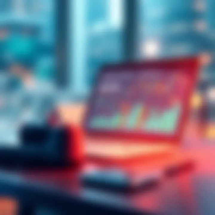 Conceptual illustration of digital wealth management tools