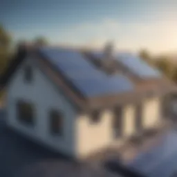 Elegant solar panel installation on a modern home roof