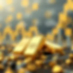 Visual comparison of gold stocks and physical gold investment