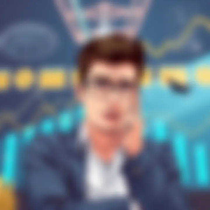 An individual pondering over investment strategies