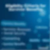 Visual representation of eligibility criteria for survivor benefits