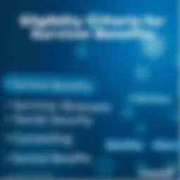 Visual representation of eligibility criteria for survivor benefits