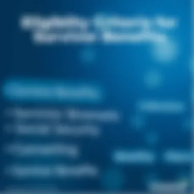 Visual representation of eligibility criteria for survivor benefits