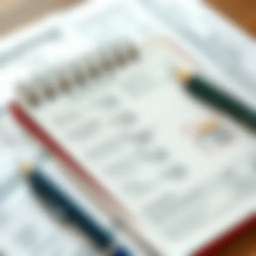 A detailed notepad filled with financial calculations and tax forms