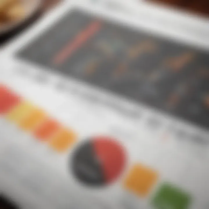 A detailed analysis chart displaying key performance metrics in the restaurant sector