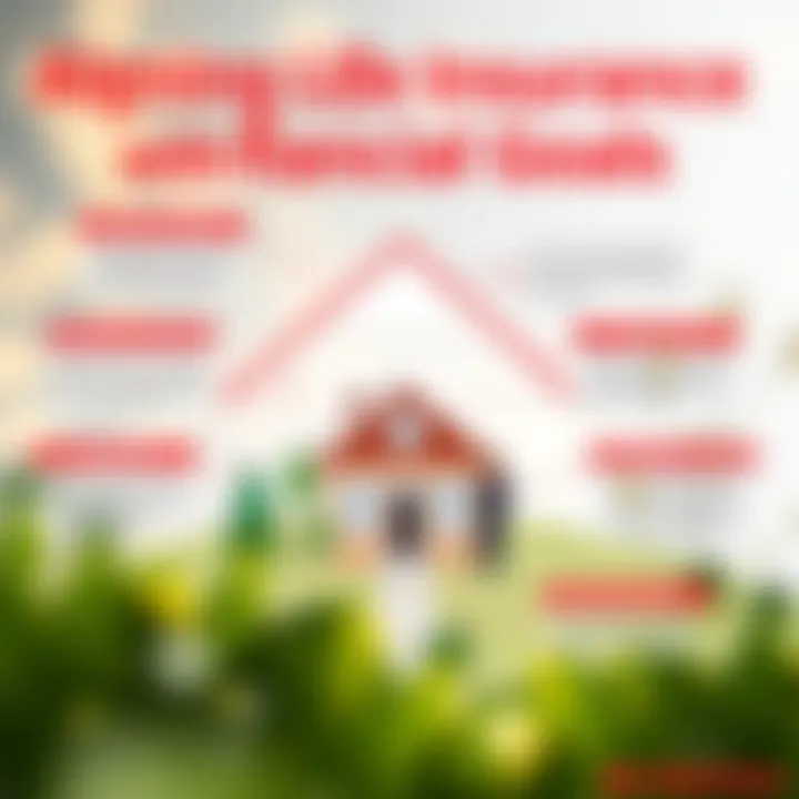 Visual representation of financial planning with life insurance