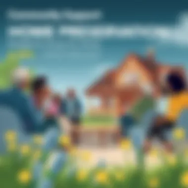 A community meeting discussing resources and support for homeowners.