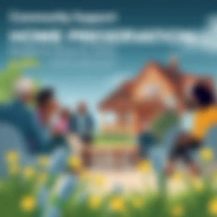 A community meeting discussing resources and support for homeowners.