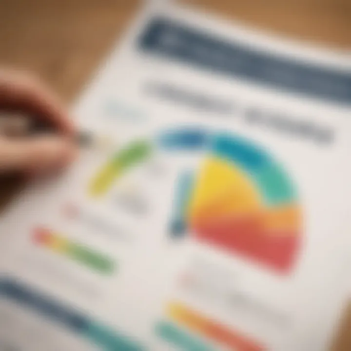 A detailed diagram illustrating the components of a credit score.