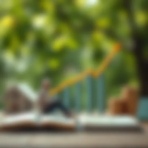 Conceptual illustration of retirement planning