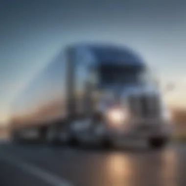 A modern truck on the road representing trucking operations