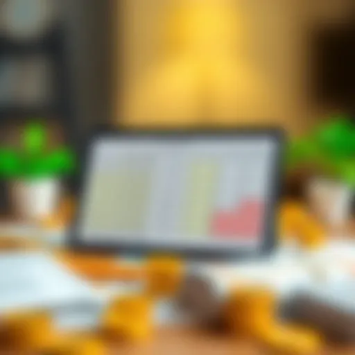 Visual representation of loan amortization schedule