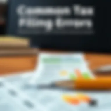 Infographic showcasing common errors in tax filing