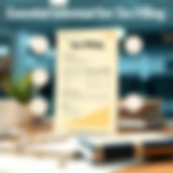 Visual representation of key financial information needed for tax filing