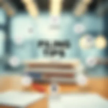 Diagram illustrating efficient filing tips for tax forms