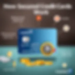 Visual representation of secured credit card mechanics