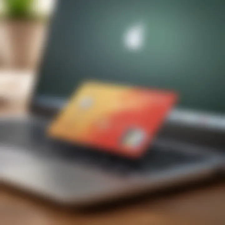 Using Apple Credit Card for online shopping on a laptop